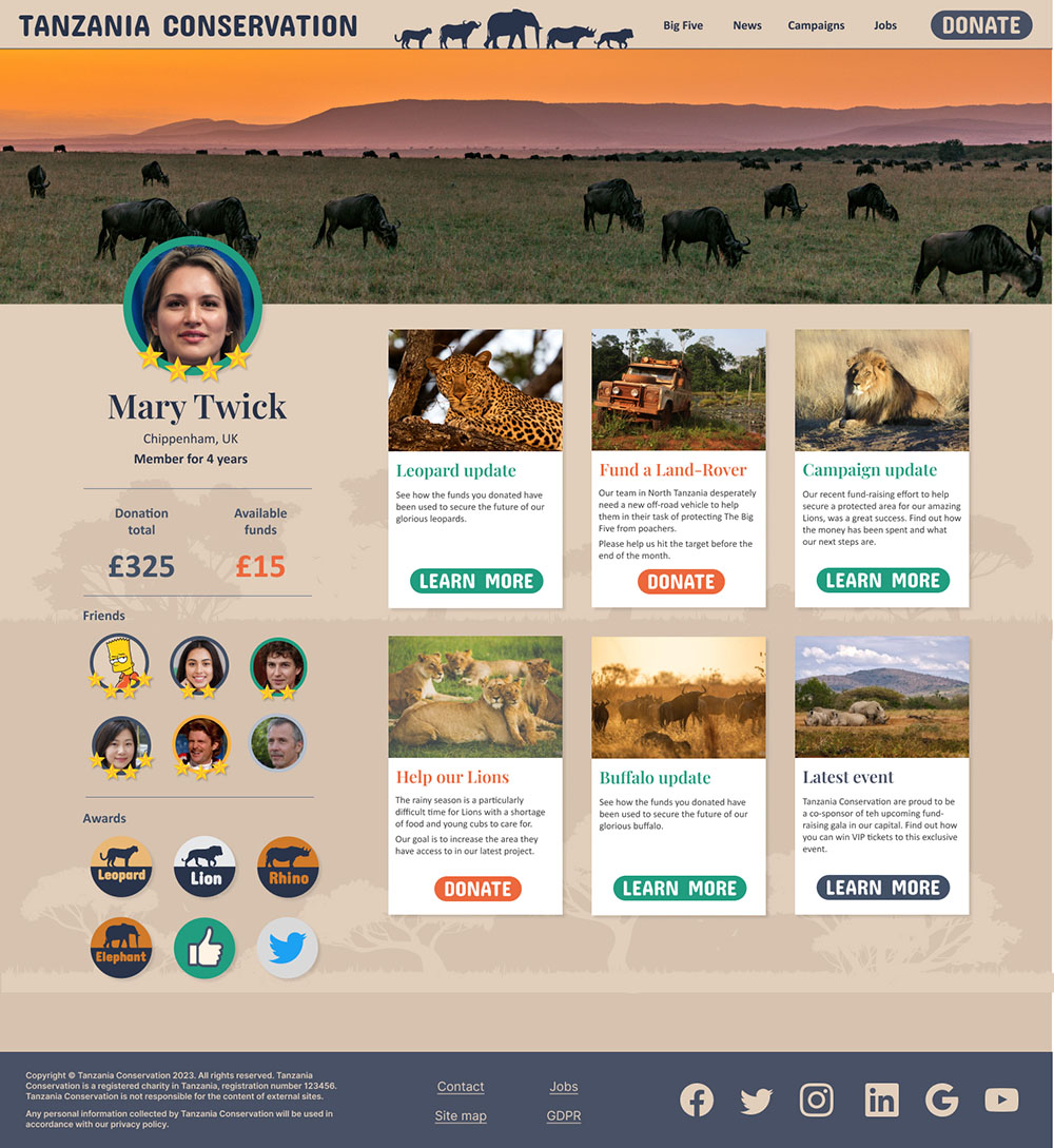 Tanzania Conservation TanCon personal profile page